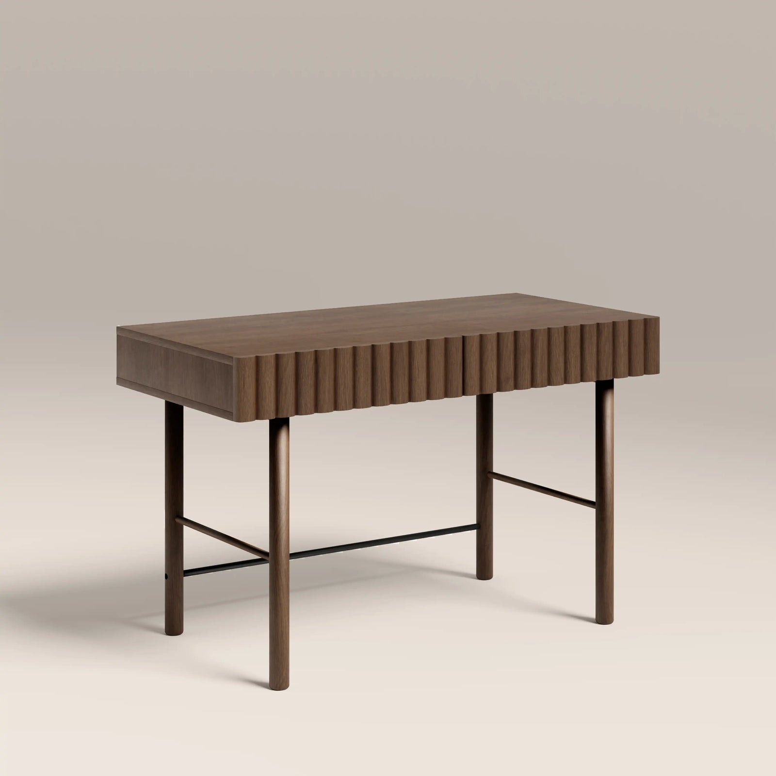 Raphael 2 Drawer Wooden Desk | Walnut