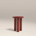 Raphael Round Side Table | High Gloss Burgundy