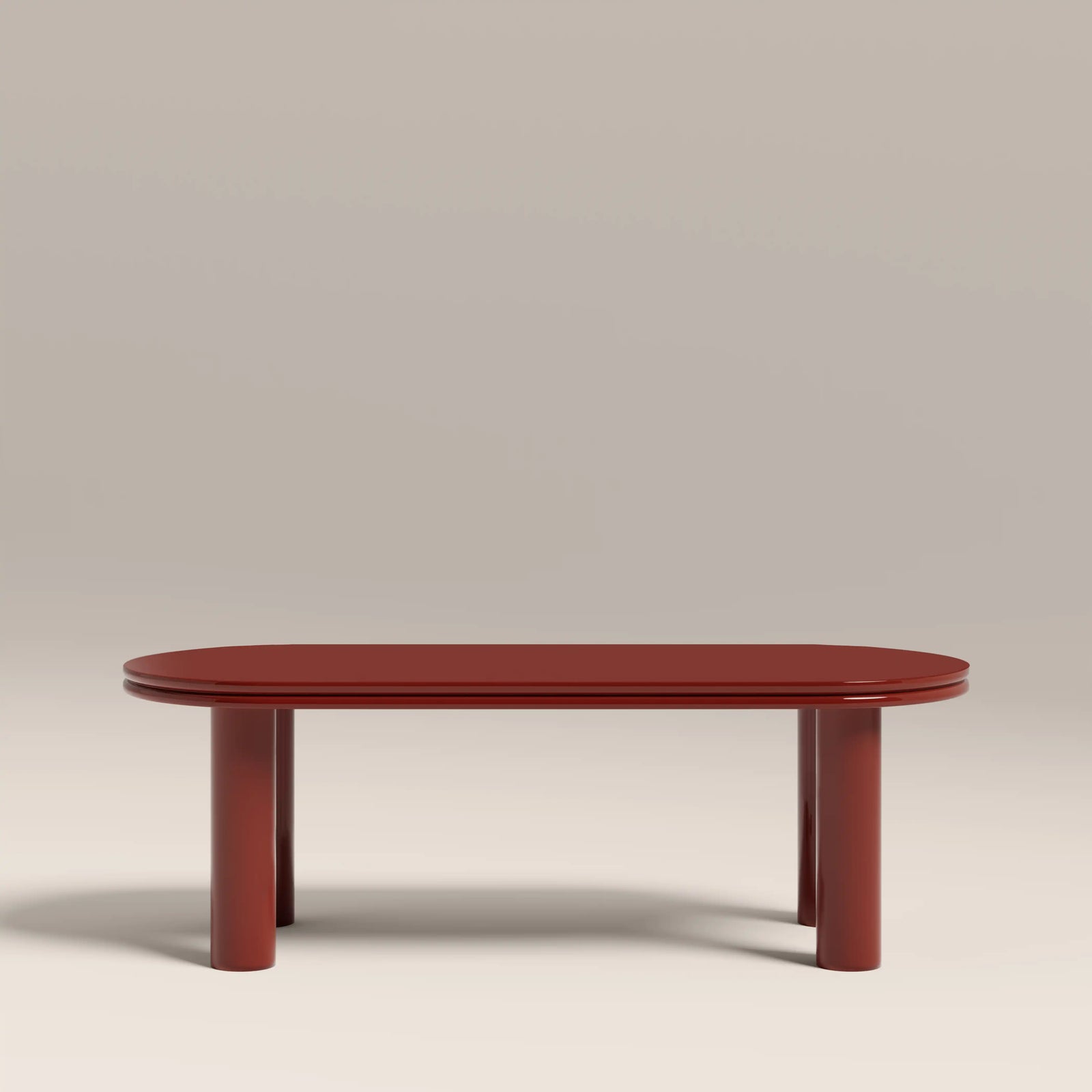 Raphael Oval Coffee Table | High Gloss Burgundy