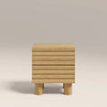 Raphael 2 Drawer Square Wooden Bedside Table | Oak