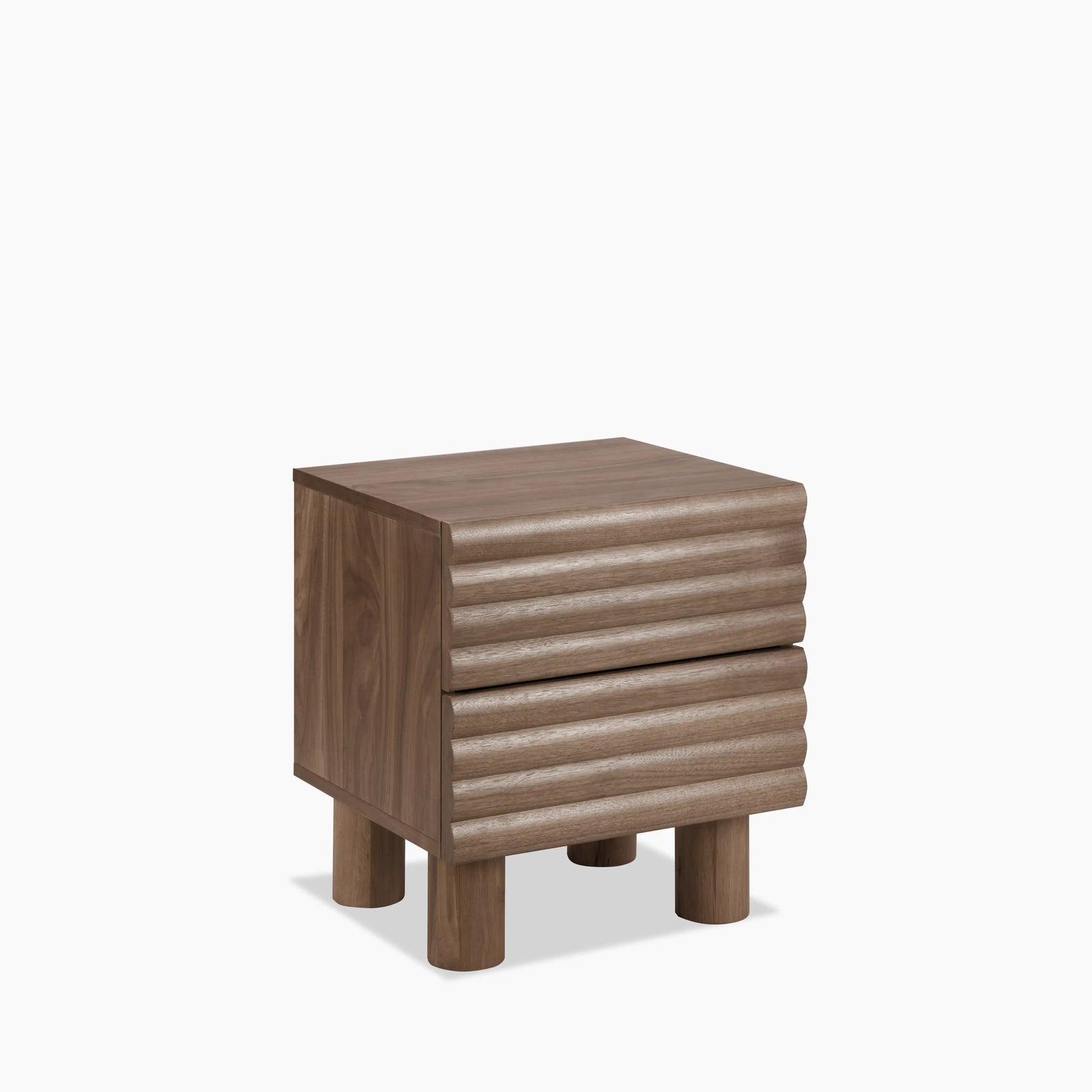 Raphael 2 Drawer Wooden Bedside Table | Walnut