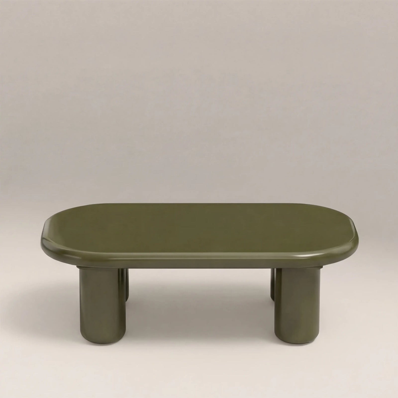 Ludo Rectangle Coffee Table | High Gloss Olive Green