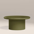 Layah Round Coffee Table | High Gloss Olive Green