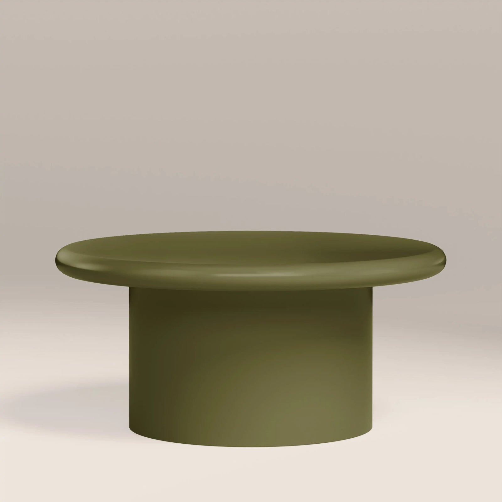 Layah Round Coffee Table | High Gloss Olive Green
