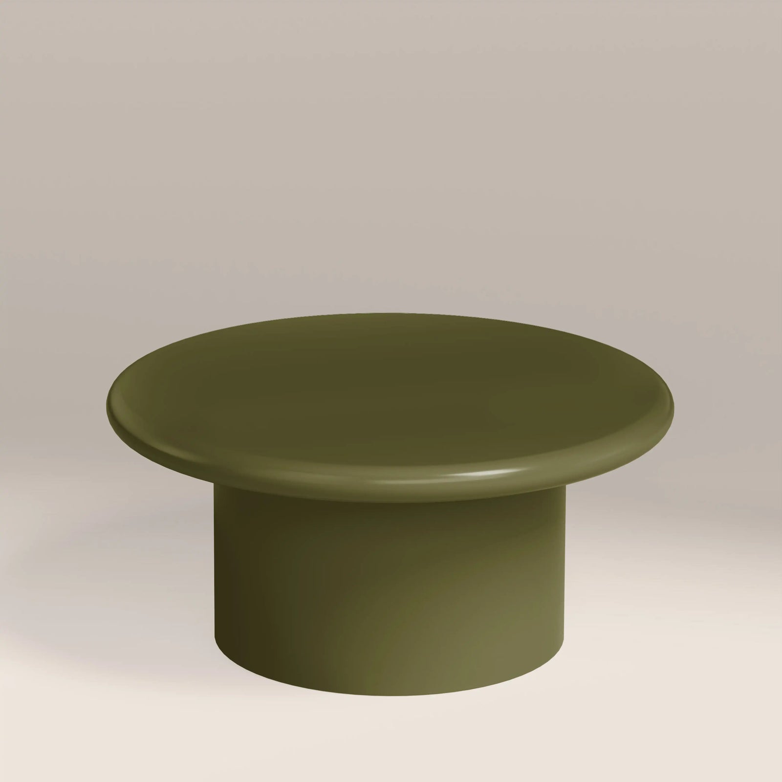 Layah Round Coffee Table | High Gloss Olive Green