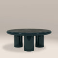 Carson Round Coffee Table | Emerald Green Marble & High Gloss Emerald Green