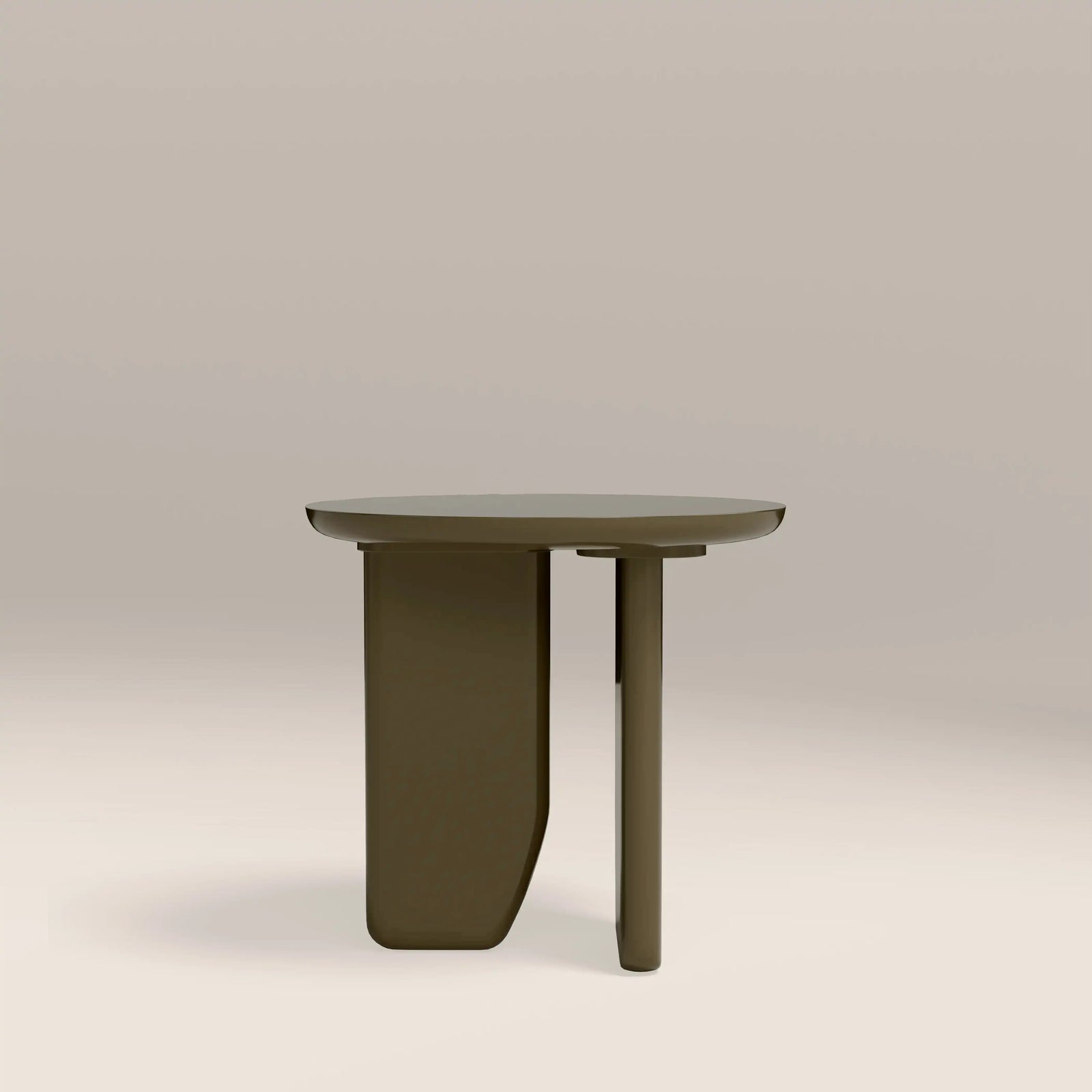 Aliza Round Side Table | High Gloss Clay Green