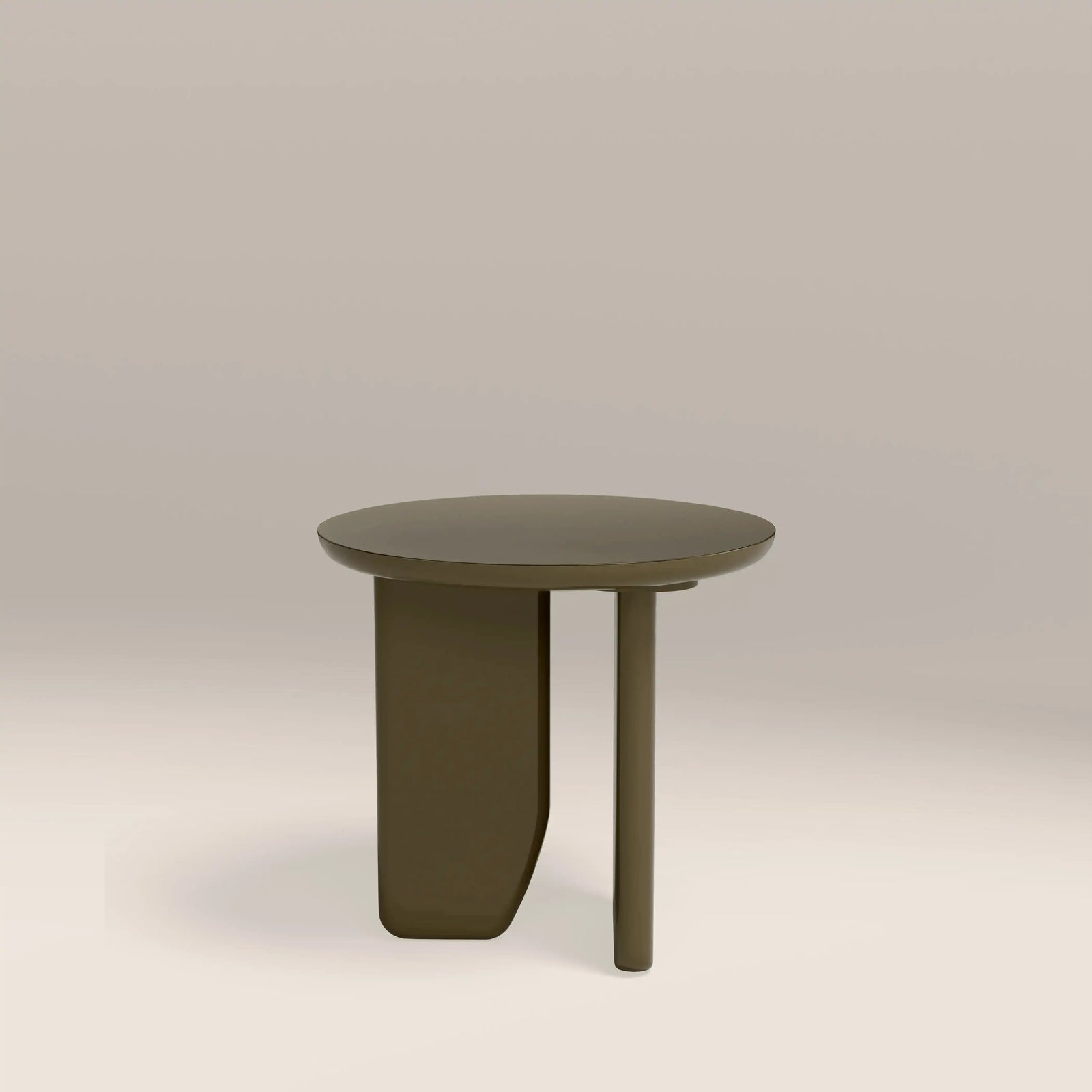 Aliza Round Side Table | High Gloss Clay Green