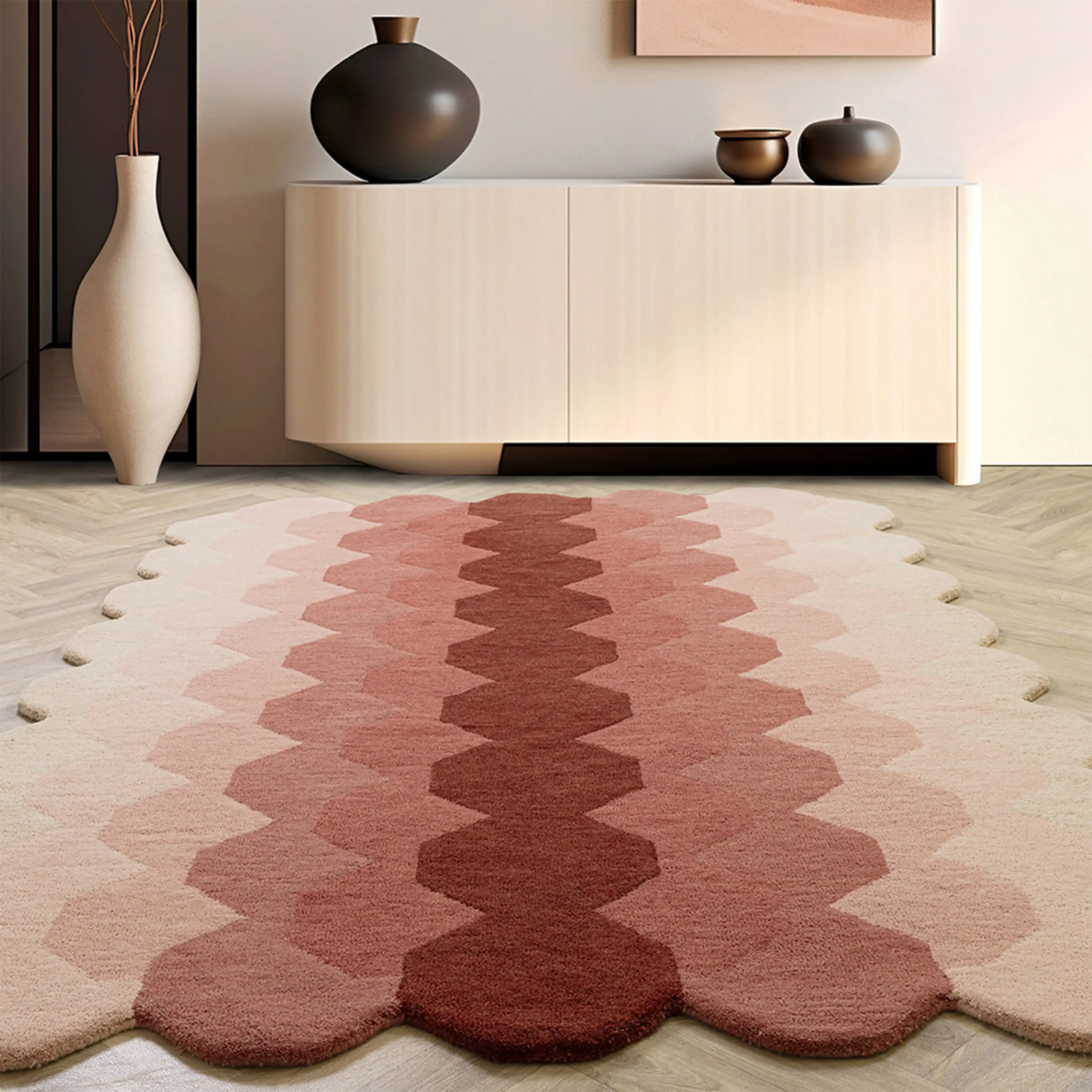 Matrix Hand Tufted Rug | Pink
