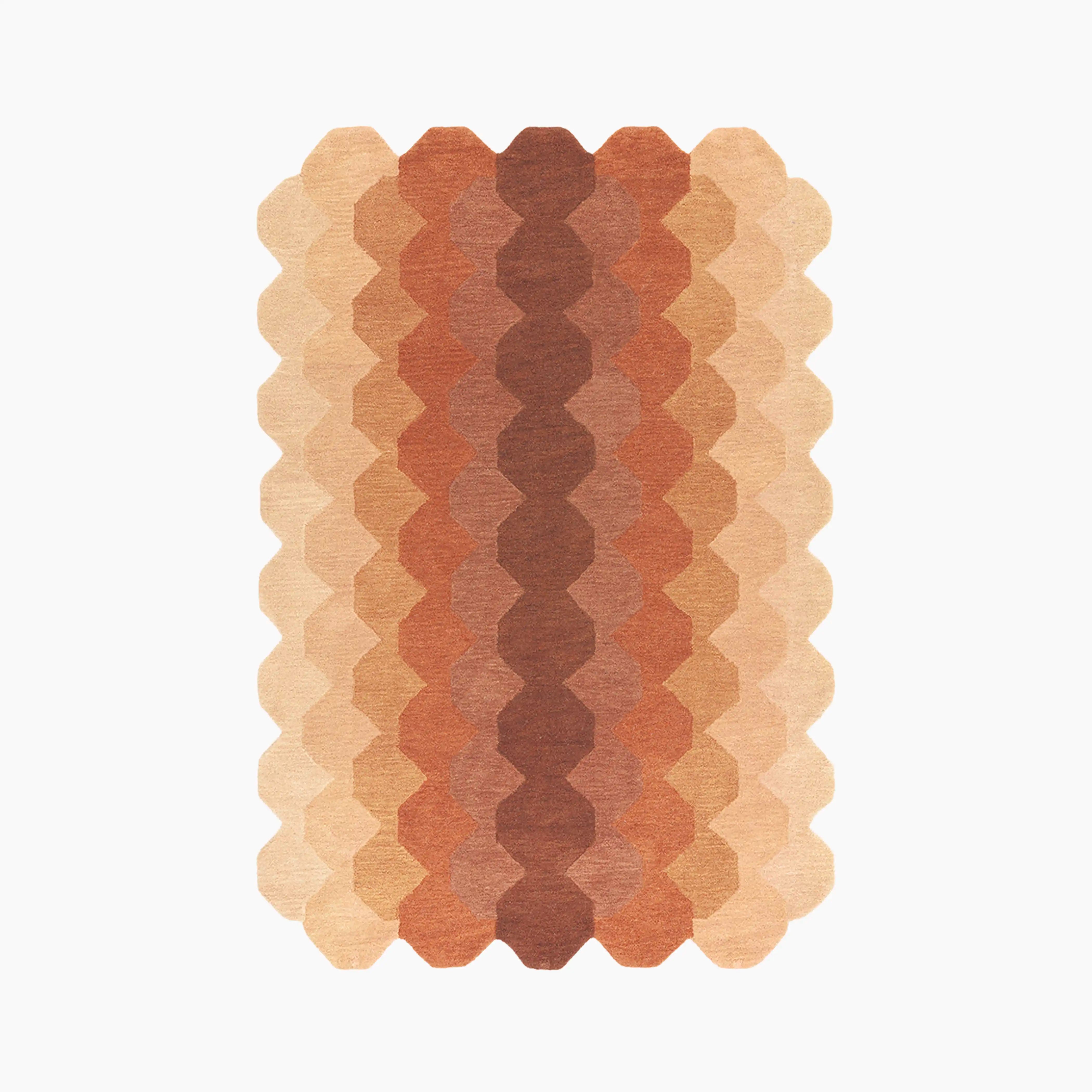 Matrix Hand Tufted Rug, Rust | Cult Furniture – Cult Furniture