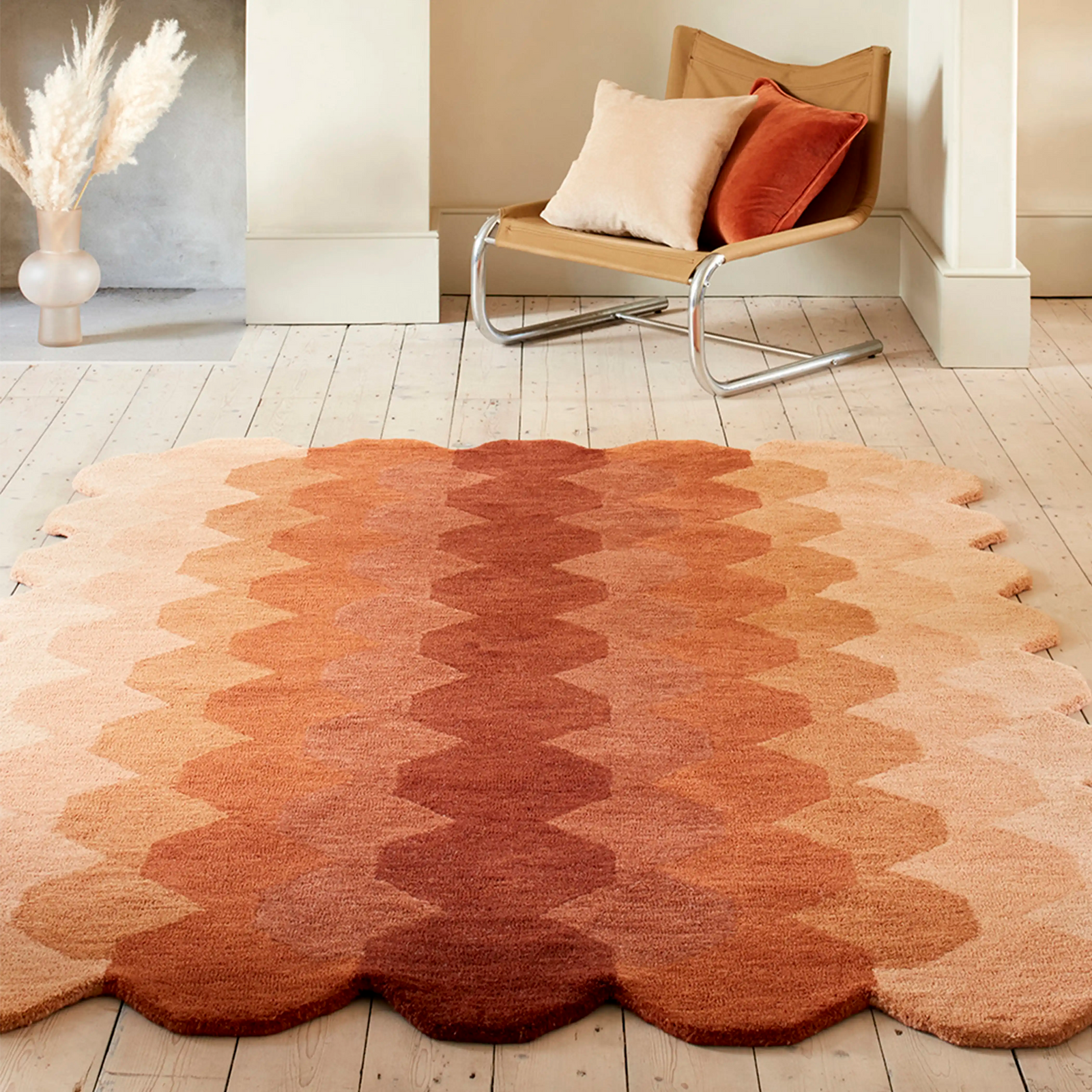 Matrix Hand Tufted Rug | Rust