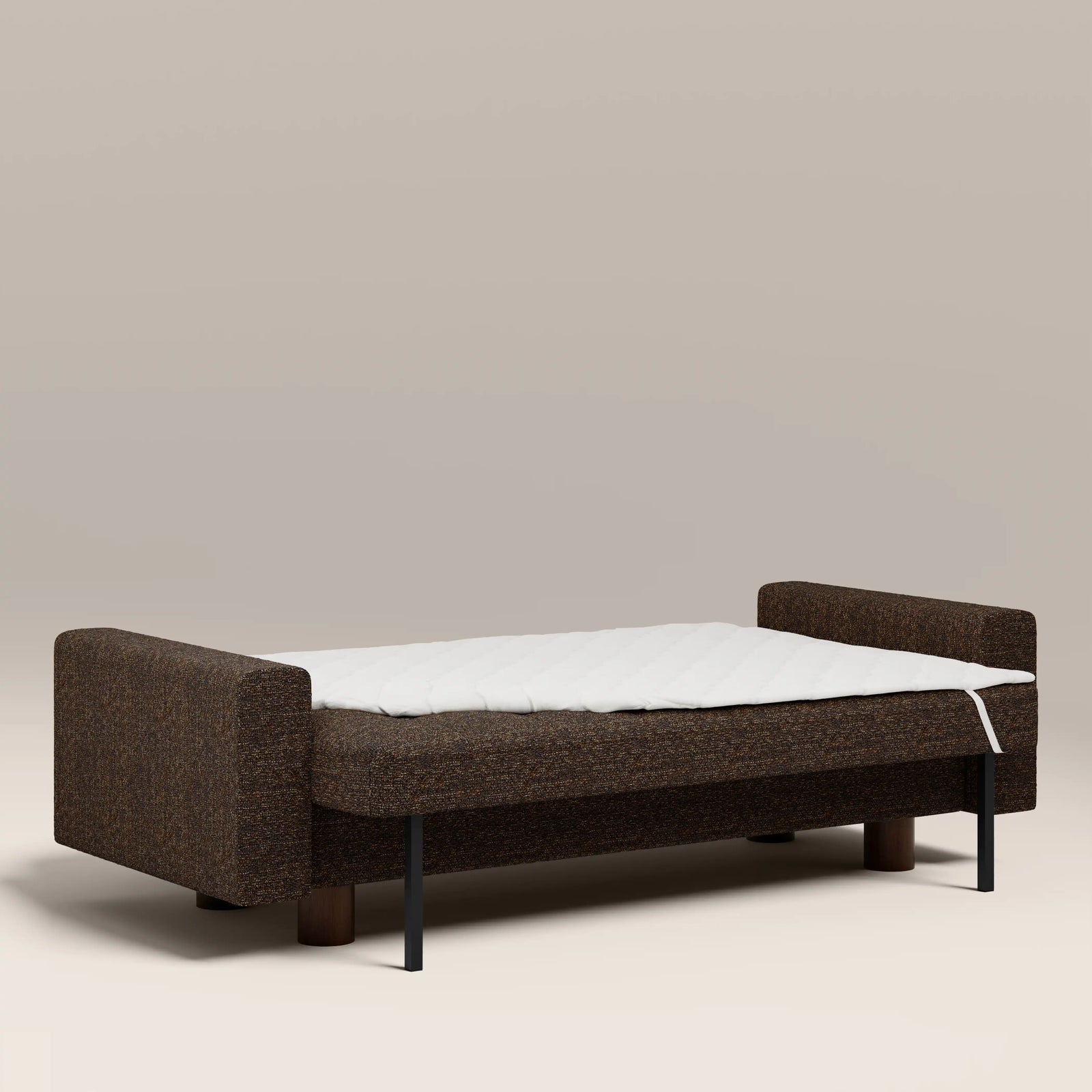Diego 2 Seater Sofa Bed | Speckled Espresso Boucle