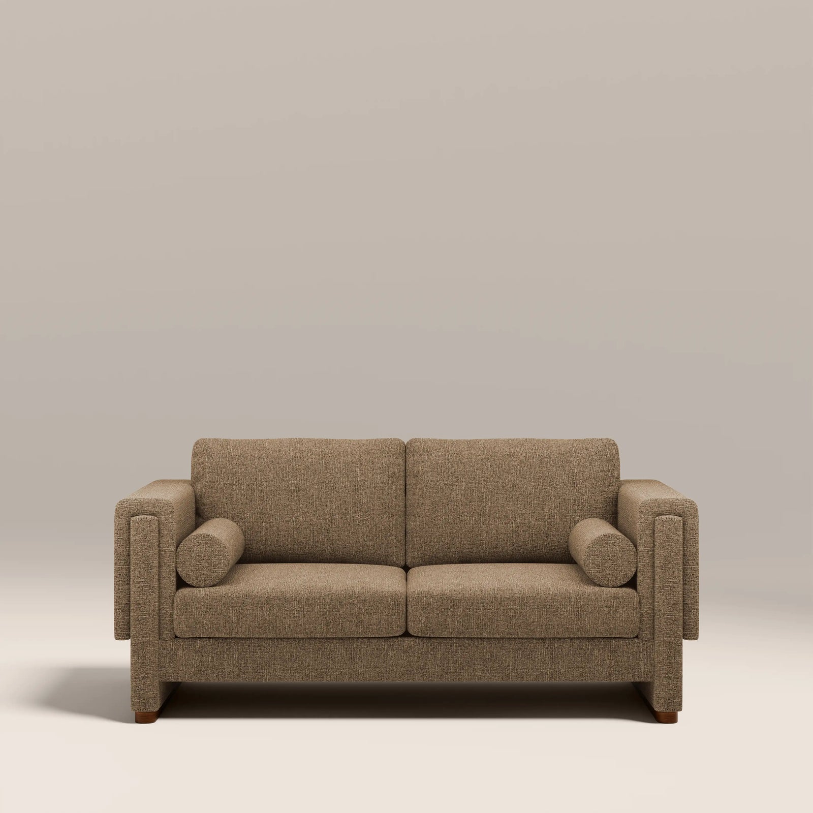 Ava 2 Seater Sofa Bed | Speckled Cappuccino Boucle