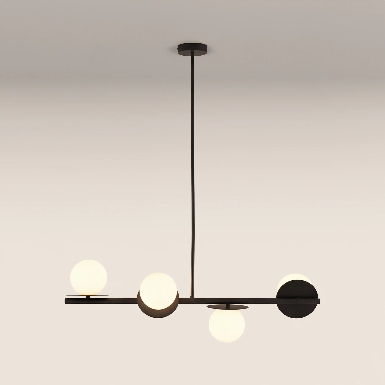 houseof 4 Plate Pendant Light | Charcoal