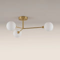 houseof 3 Light Flush Ceiling Light | Brass
