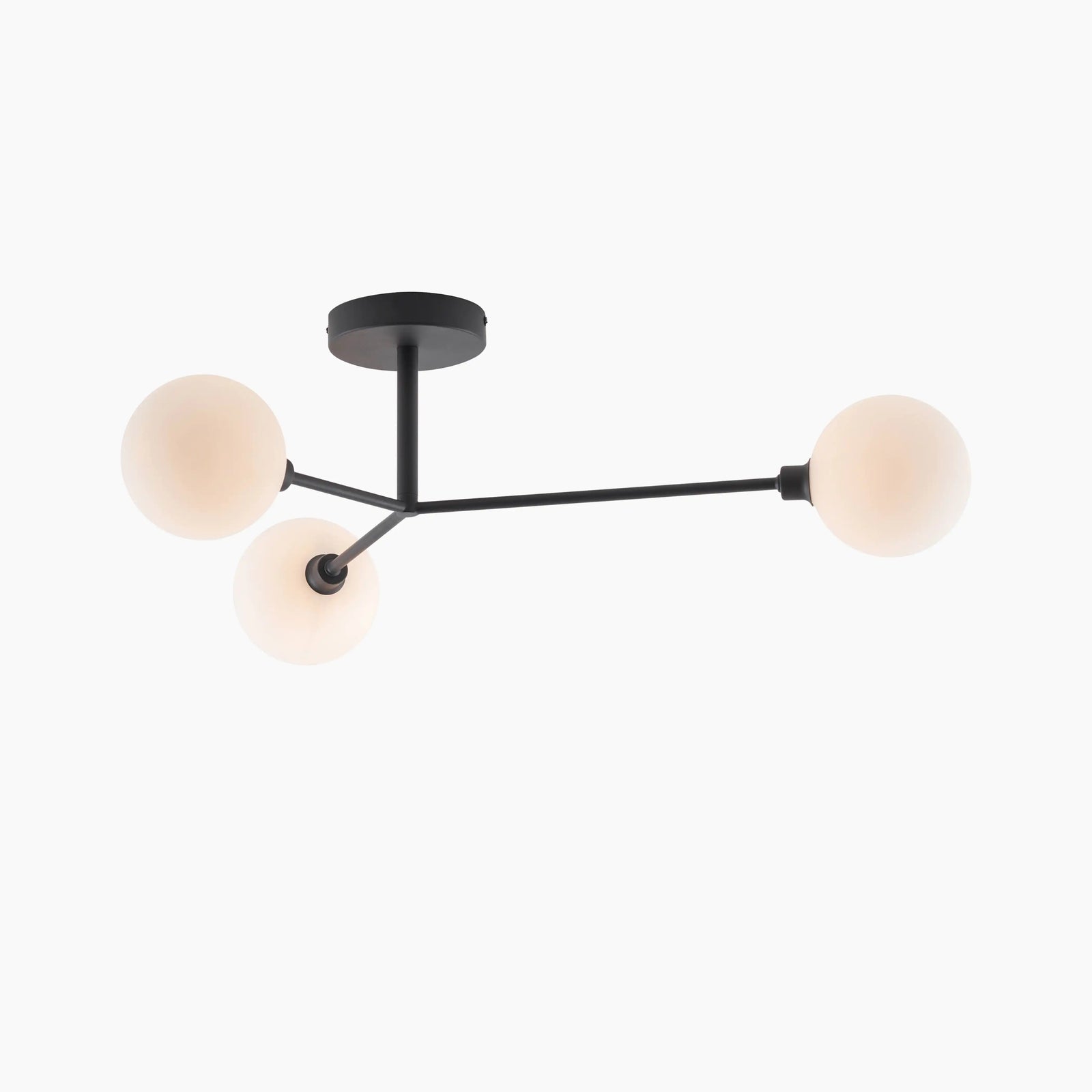 houseof 3 Light Flush Ceiling Light | Charcoal