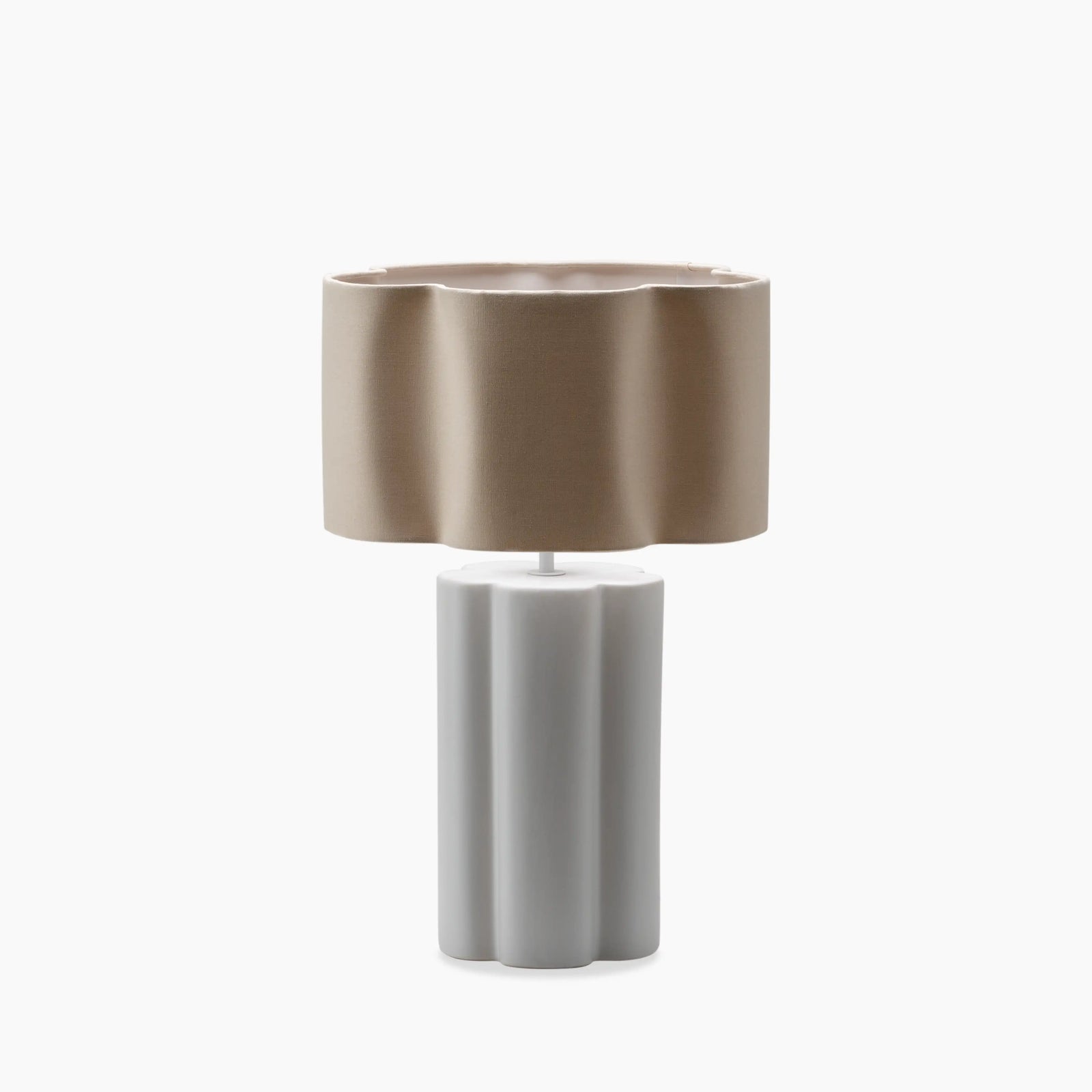 houseof Flower Ceramic Table Lamp | Natural Linen