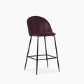 Heather Kitchen Stool | Vintage Dark Red Faux Leather