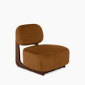 Didsbury Accent Chair | Caramel Sustainable Mohair Velvet & Walnut