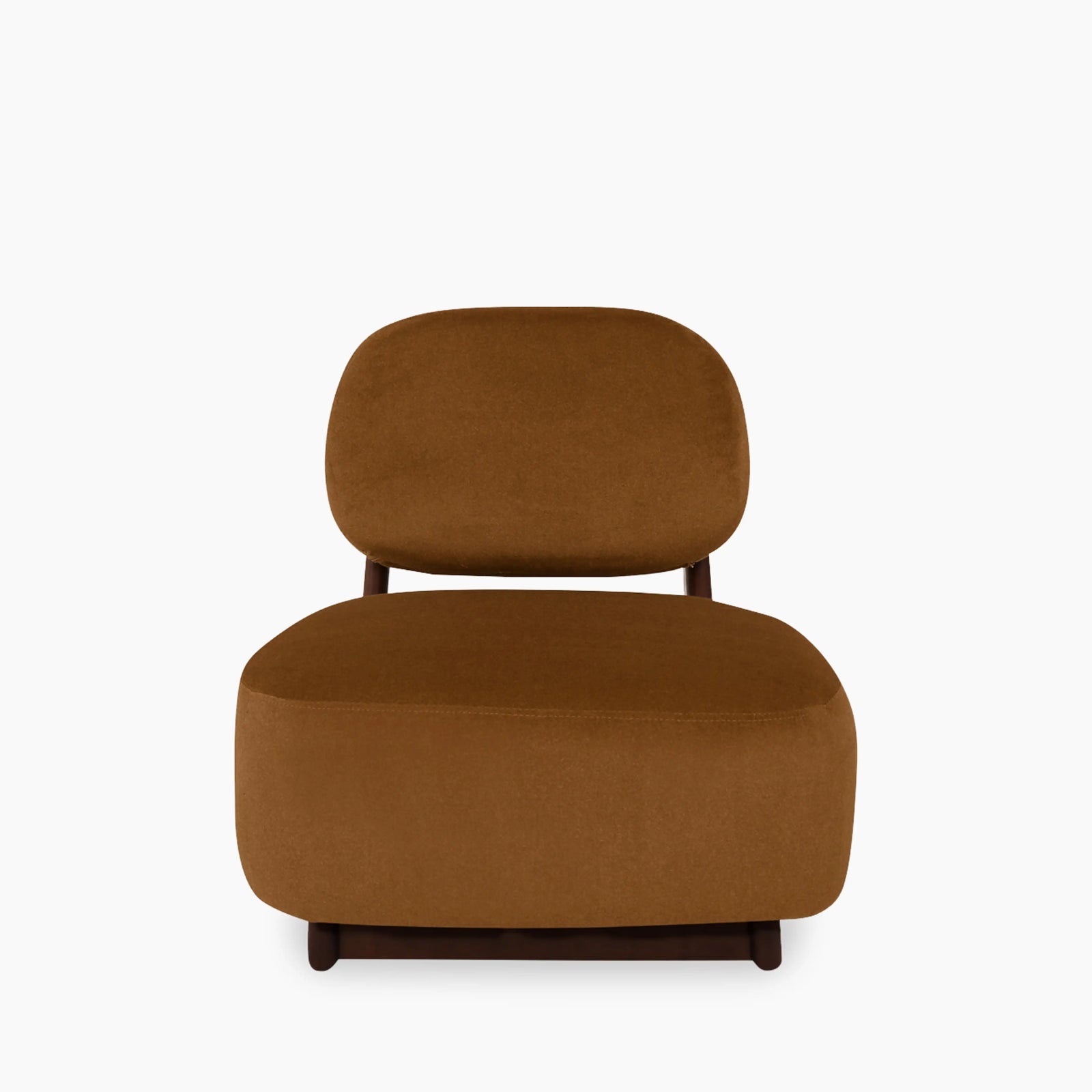 Didsbury Accent Chair | Caramel Sustainable Mohair Velvet & Walnut