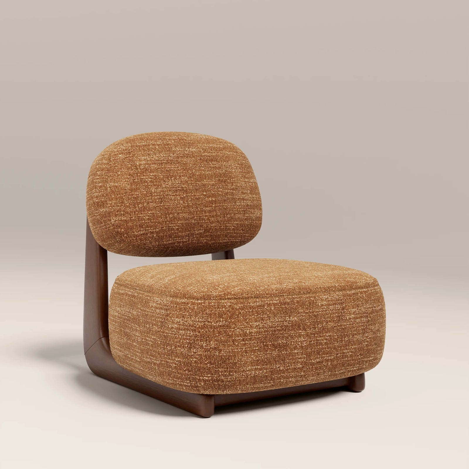 Didsbury Accent Chair | Speckled Honey Sustainable Boucle & Walnut