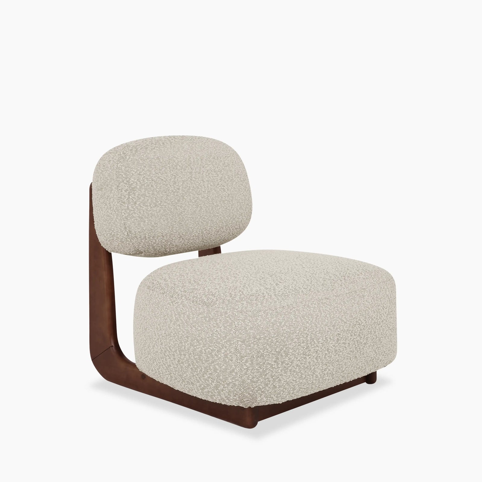 Didsbury Accent Chair | Speckled Stone Sustainable Boucle & Walnut