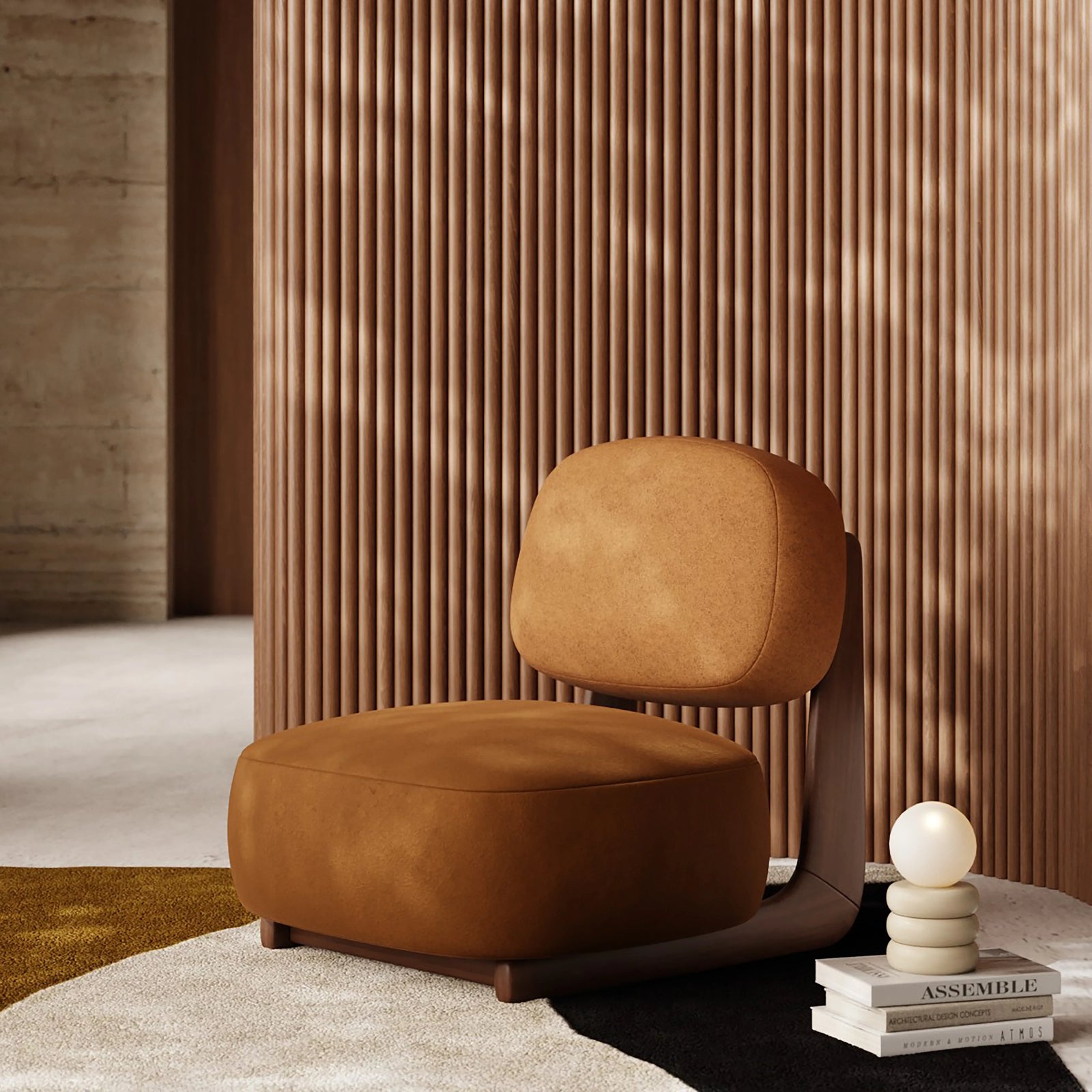 Didsbury Accent Chair | Speckled Honey Sustainable Boucle & Walnut