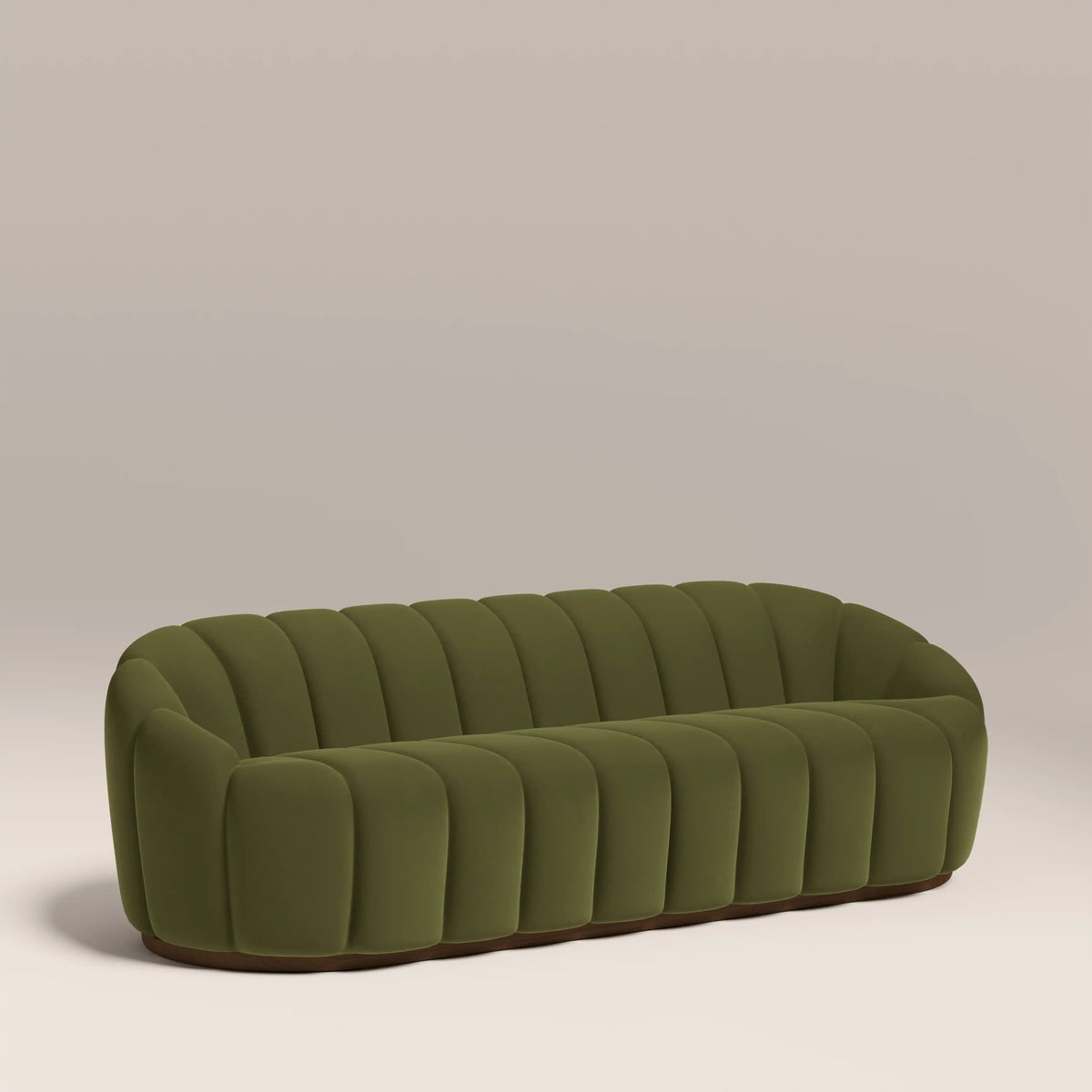 Ivy 3 Seater Sofa | Olive Green Sustainable Velvet