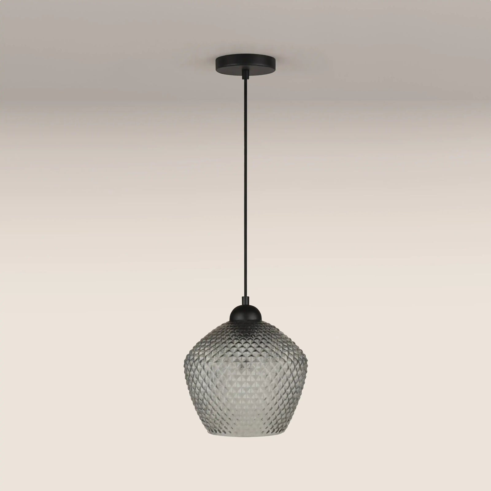 Liana Pendant Light | Smokey Grey & Black