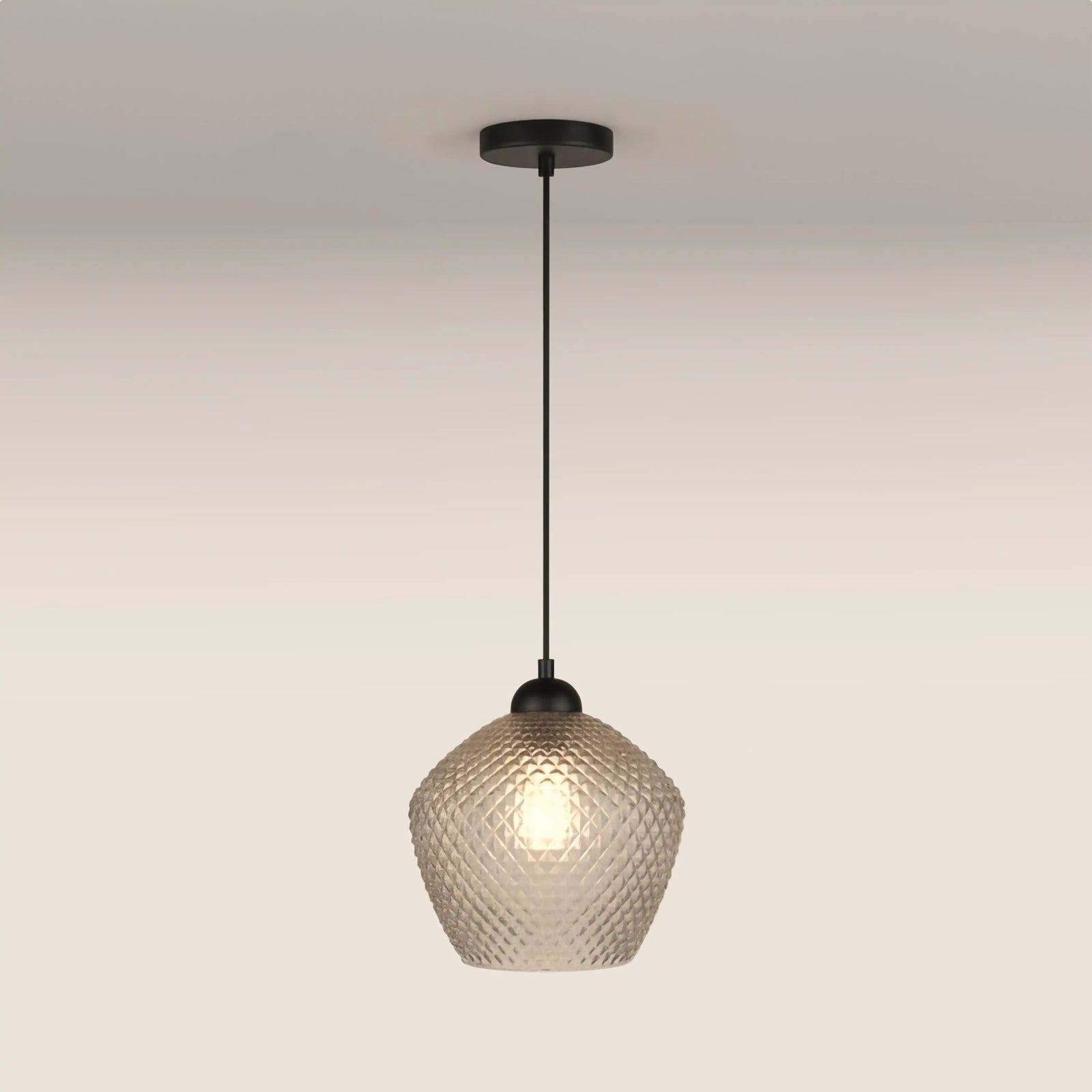 Liana Pendant Light | Smokey Grey & Black