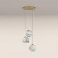 Esme Globe Cluster Pendant Light | Marbled Glass & Brass