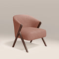 Kira Accent Chair | Blush Pink Sustainable Velvet & Walnut