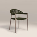 Seren Stackable Garden Dining Chair | Olive Green & Taupe