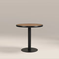 Cole 2 Seat Round Garden Bistro Table | Oak & Black