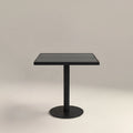 Cole 2 Seat Square Garden Bistro Table | Grey & Black