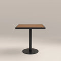 Cole 2 Seat Square Garden Bistro Table | Oak & Black