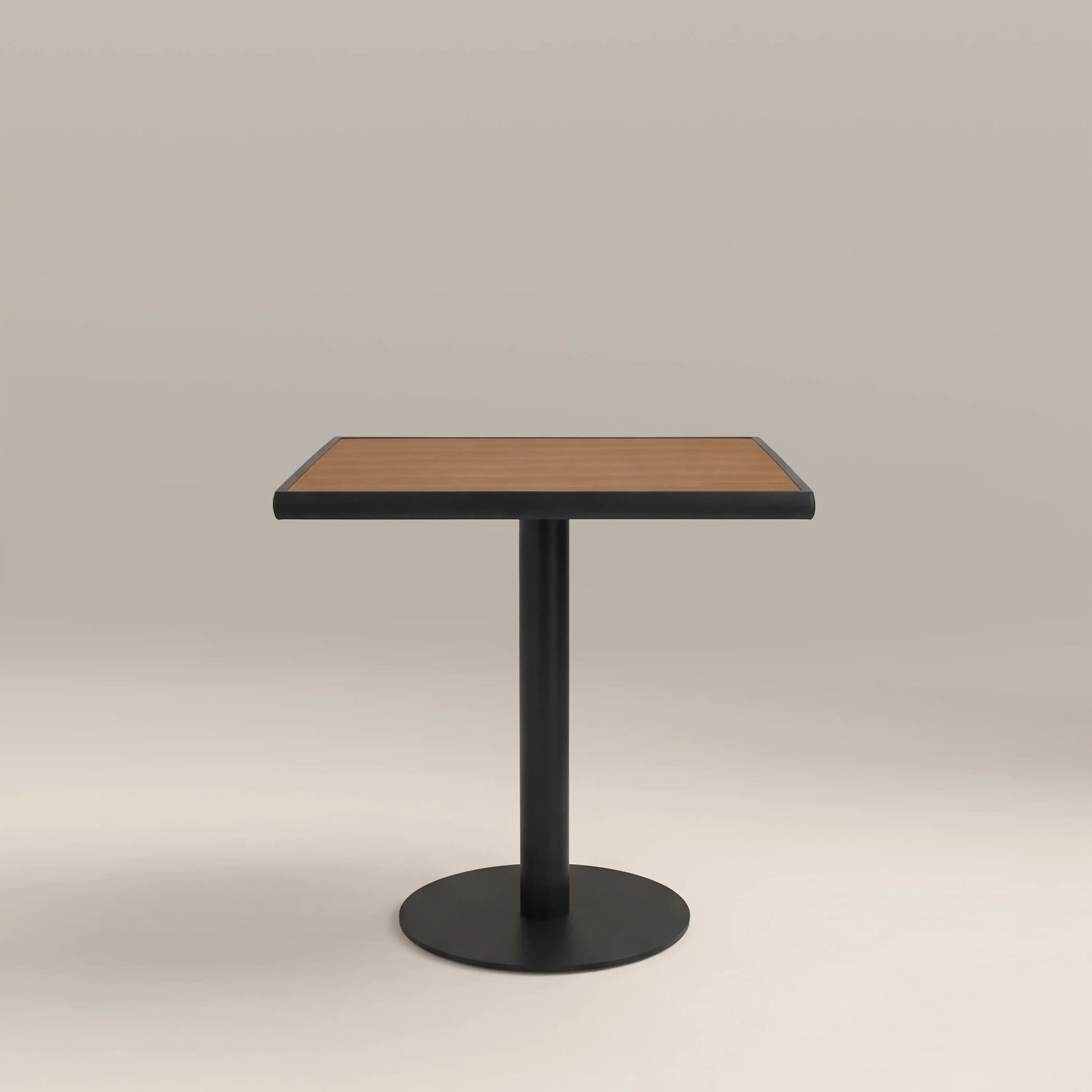 Cole 2 Seat Square Garden Bistro Table | Oak & Black