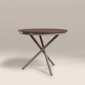 Tullio 2 Seat Round Garden Bistro Table | Walnut & Taupe