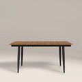 Lorenzo 6 Seat Rectangle Garden Dining Table | Oak & Black