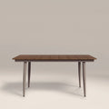 Lorenzo 6 Seat Rectangle Garden Dining Table | Walnut & Taupe