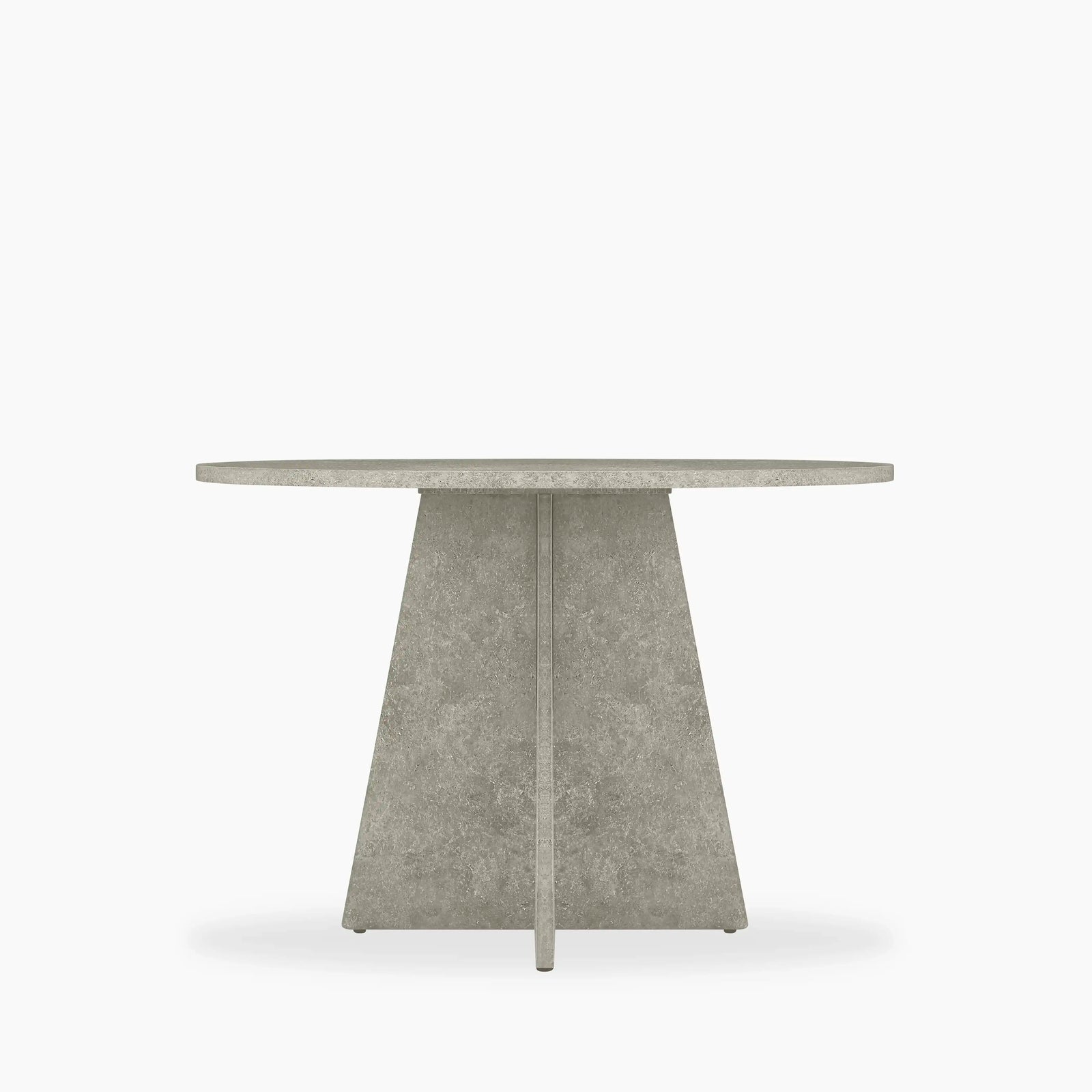 Devan 4 Seat Round Dining Table | Grey Concrete Effect