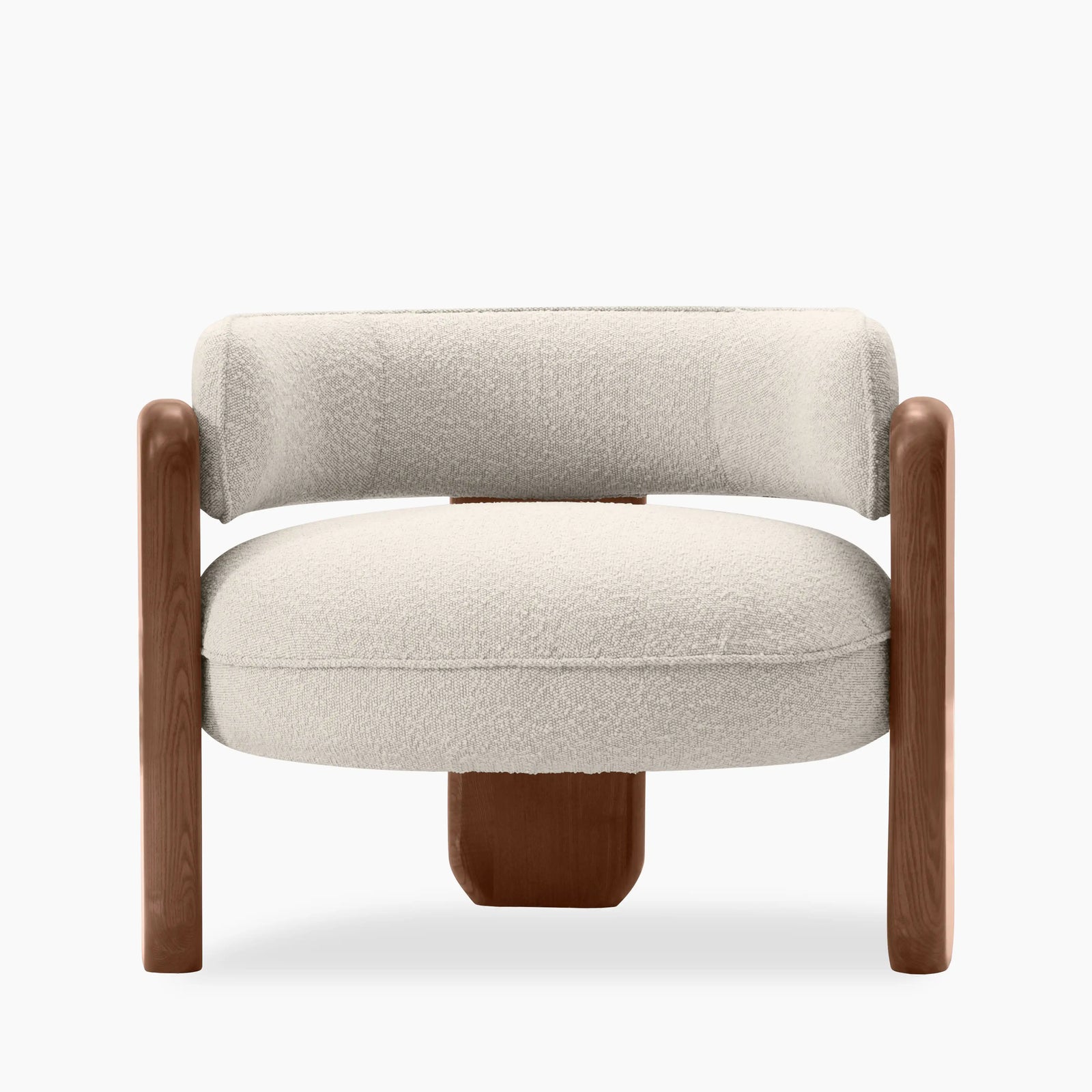 Porter Armchair | Speckled Stone Sustainable Boucle & Walnut