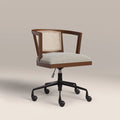 Lana Office Chair | Speckled Stone Sustainable Boucle & Walnut
