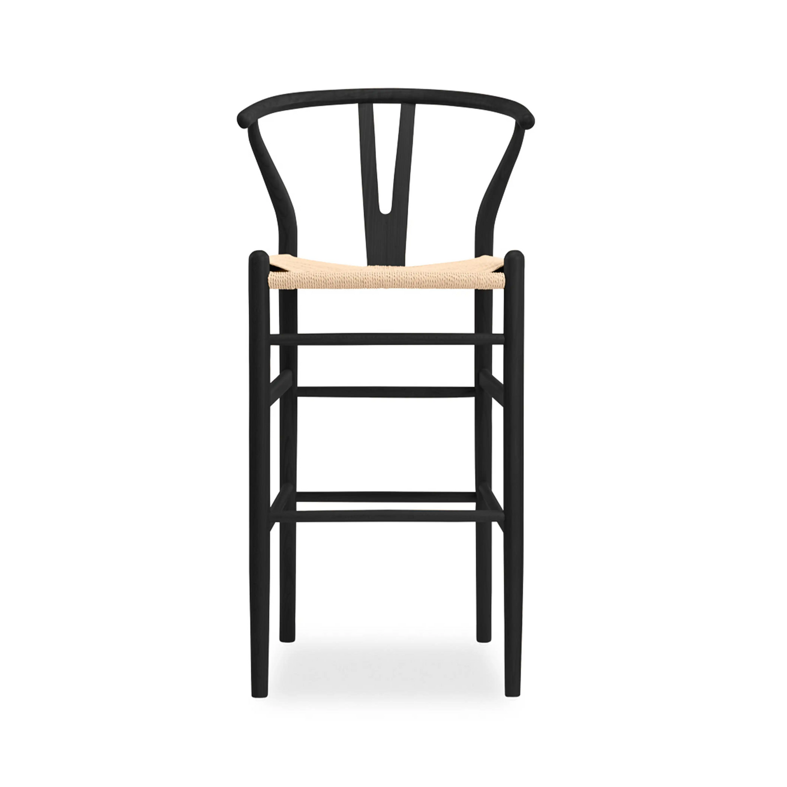 Wish Wooden Bar Stool | Natural Weave & Black