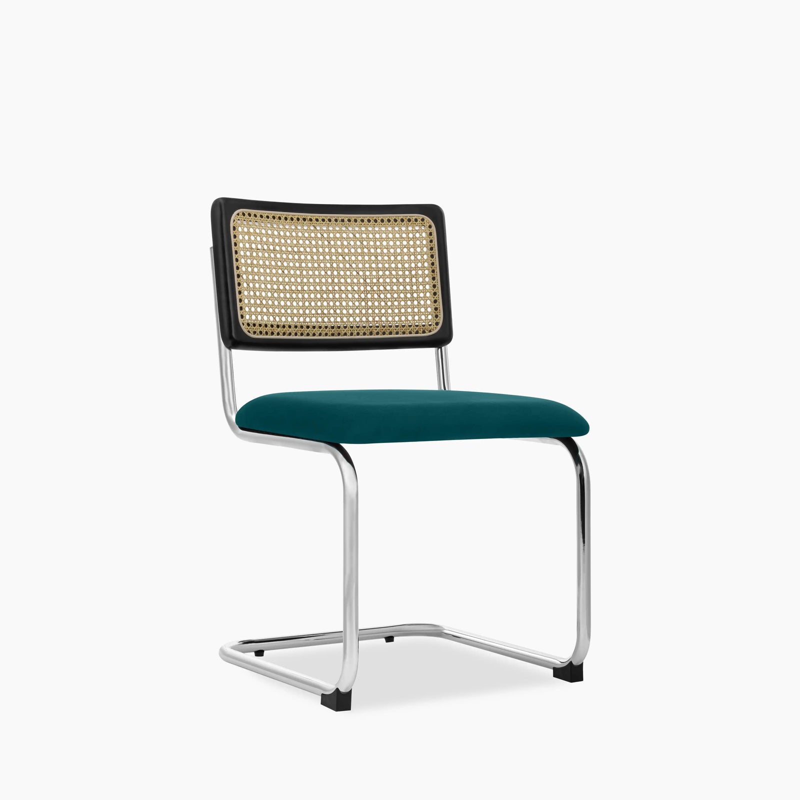 Kenton Dining Chair | Teal Sustainable Velvet & Black