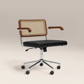 Kenton Office Chair | Vintage Black Faux Leather & Chrome