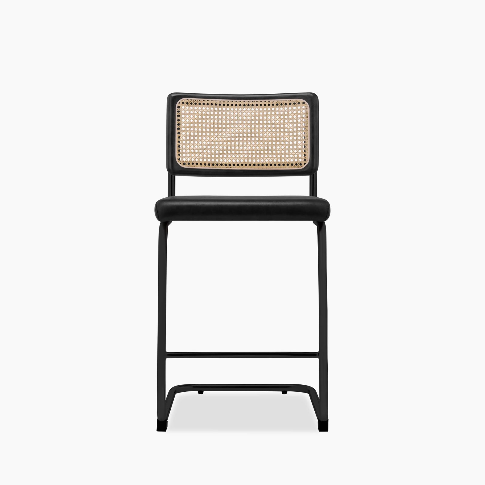 Kenton Kitchen Stool | Vintage Black Faux Leather & Black