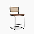 Kenton Kitchen Stool | Vintage Tan Faux Leather & Black