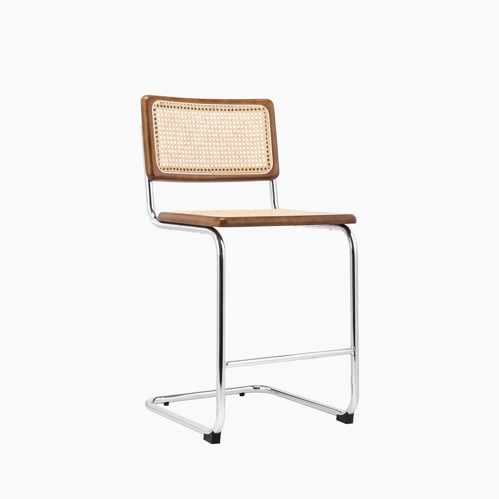 Kenton Kitchen Stool | Natural Cane & Chrome
