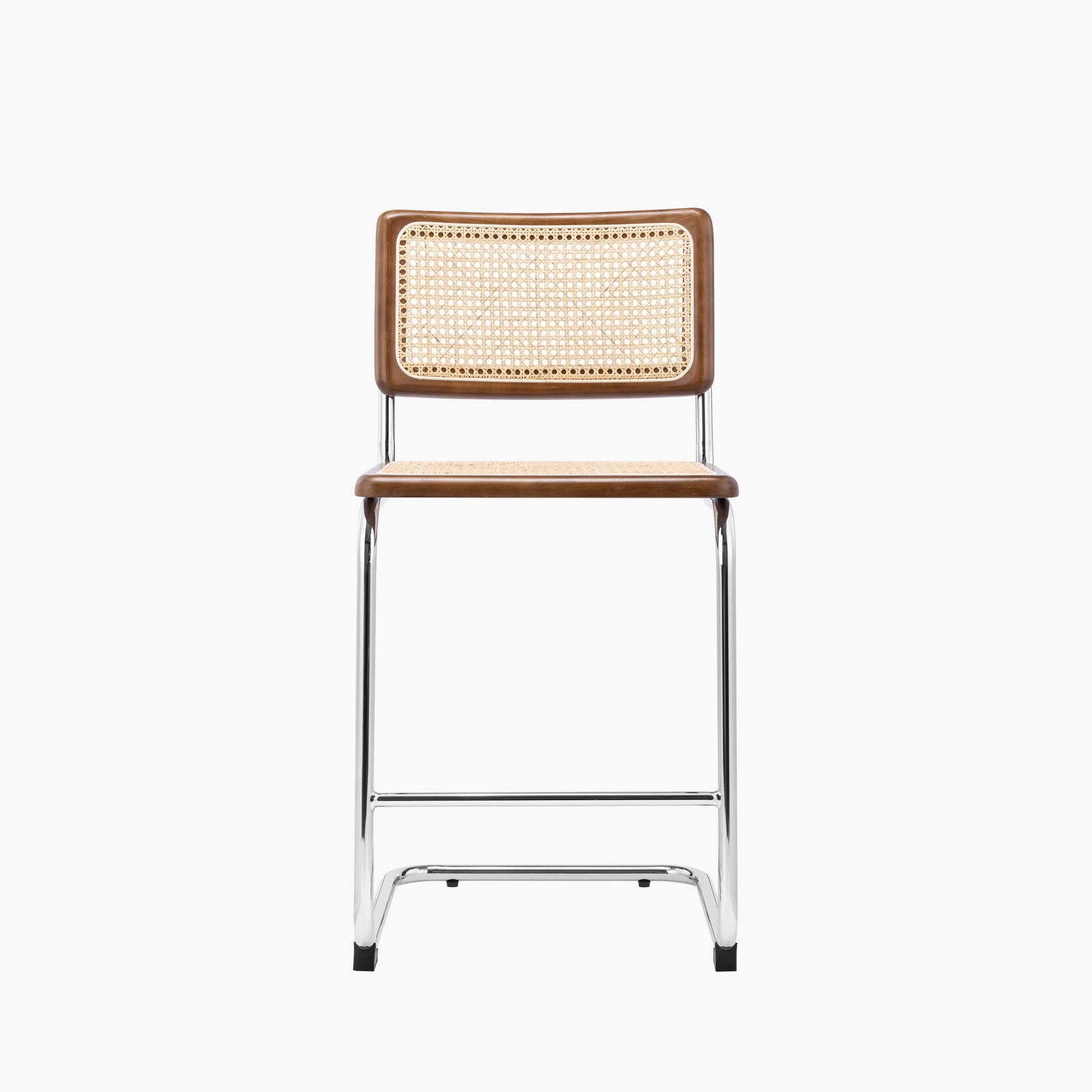 Kenton Kitchen Stool | Natural Cane & Chrome